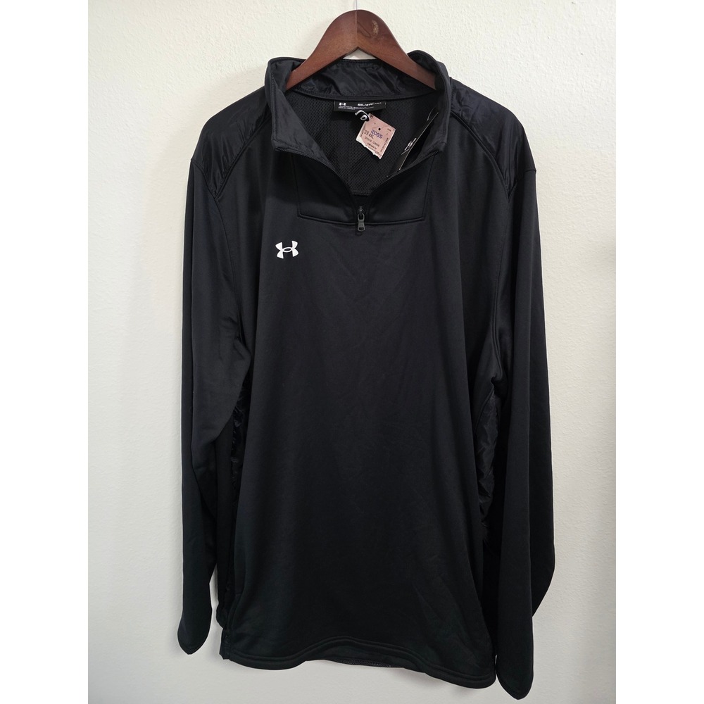 Under Armour‎ Mens 4XL Black Quarter Zip Pullover Loose Fit Training Top new